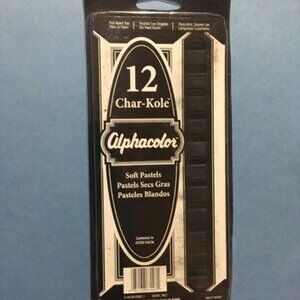 Alphacolor 12 pc soft char-coal pastels